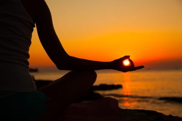 Yoga Sunset Meditation Women Picture1